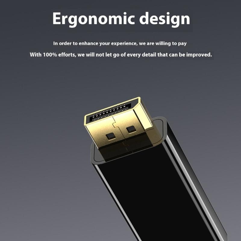Кабель Type C - DP 4K@60Гц Подключай и работай Кабель USB Type C - DP Простая установка для игровых мониторов, ноутбуков, планшетов