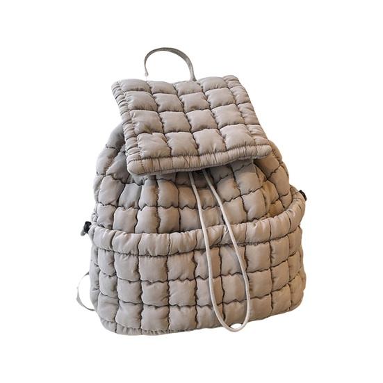 Женский рюкзак 18 л Большая вместимость Отличная несущая способность Пузыристый клетчатый внешний чехол для бутылки с водой Зонт Сумка с завязкой на шнурке Износостойкий