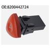 4-Pin Hazard Light Switches for Trafic, Espace and Other Supported Applications, with Red Symbol Face and Reference 8200442724