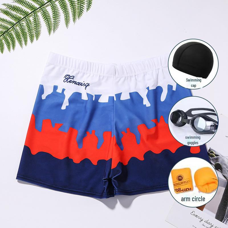 Men's Quick-Dry Loose Swim Trunks - Anti-Embarrassment Boxer Swimsuit for Beach