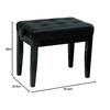 Kikutani Adjustable Height Piano Stool FS-201QZJ, Black, Seat Size 335mm X 555mm