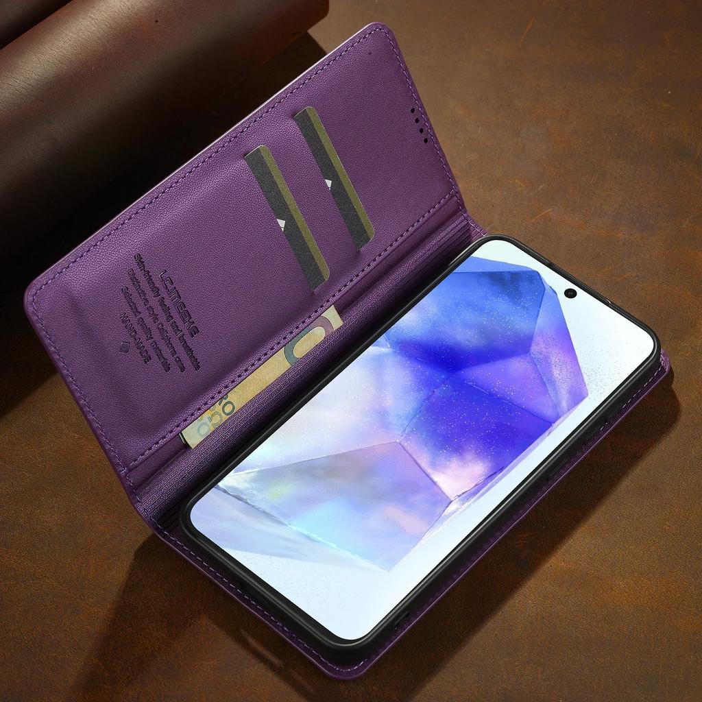 Флип кожаный чехол для Samsung Galaxy A15 A35 A55 A14 A34 A54 A56 A16 A36 S25 S24 S23 Ultra S22 S21 Plus S20 FE чехол для телефона с картой