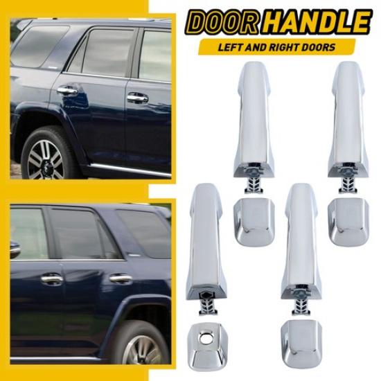 Door Handle Chrome Front Rear Left Right for 2010- Toyota 4runner 4 pcs I