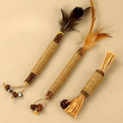 1 шт. Кошка Молярная Палочка Игрушка Дерево Чистка Зубов Палочка Кошачья Мята Дразнилка Палка Молярная Палка для Кусания Игрушка Игрушка для Питомца