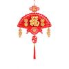 Red Chinese Lucky Character Pendants Flocking Spring Festival Hanging Decoration  Party Supplies