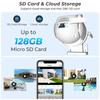 5MP Wifi PTZ Camera Outdoor Wireless IP Cameras Tuya 2K HD IR Color Night Vision Surveillance Auto Tracking Security-protection