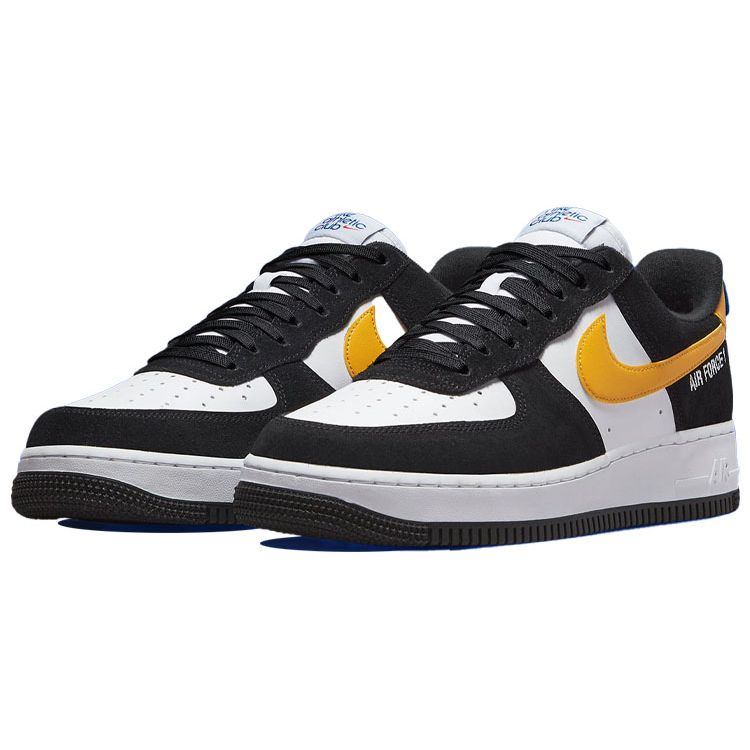 Nike Air Force 1 07 LV8 Athletic Club — черные университетские золотые мужские кроссовки, белые DH7568-002
