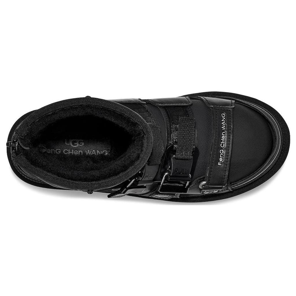 Feng Chen Wang X UGG овчины теплые прочные нескользящие уличные повседневные зимние сапоги до середины голени женские зимние сапоги черные 1130070-BLK