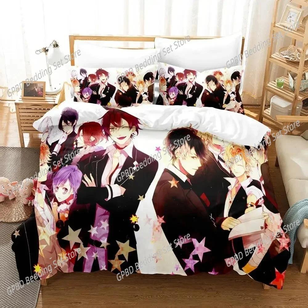 Новый 3D Комплект постельного белья Diabolik Lovers Покрывало Наволочки Декор для дома Односпальный Двуспальный Полуторный King Queen