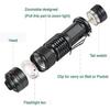 2 Pack Red Light Torch, Mini Red Flashlight Zoomable Signal Torches Waterproof