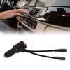 Car Cigarettes Lighter To 2xDC5.5x2.1mm Female Power Cord Extension Cable Wire with Switching Control Button for Car Fan