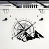 Sticker Self-adhesive Decor Decal Compass Pattern Car Door Body Vehicle Styling Decor
