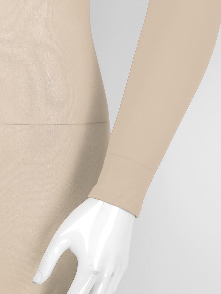 Мужское однотонное боди с длинным рукавом, эластичное боди с карманом-буфом, ночное белье