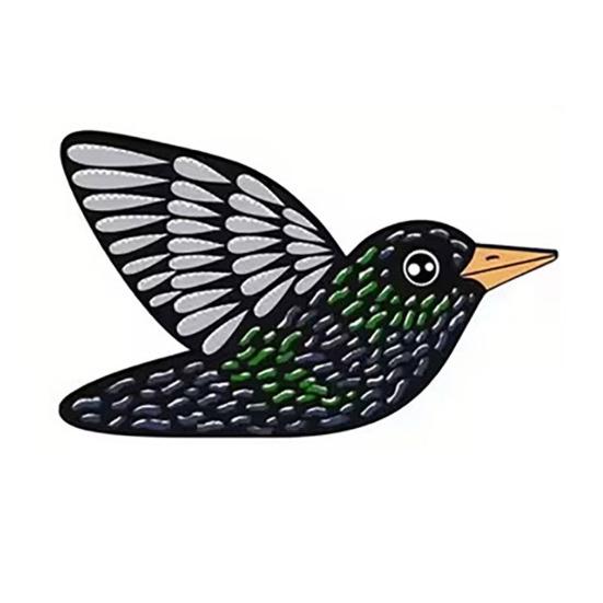 4Pcs Wall Decor Colorful Flying Bird Wall Stickers Self-Adhesive Waterproof Hummingbird