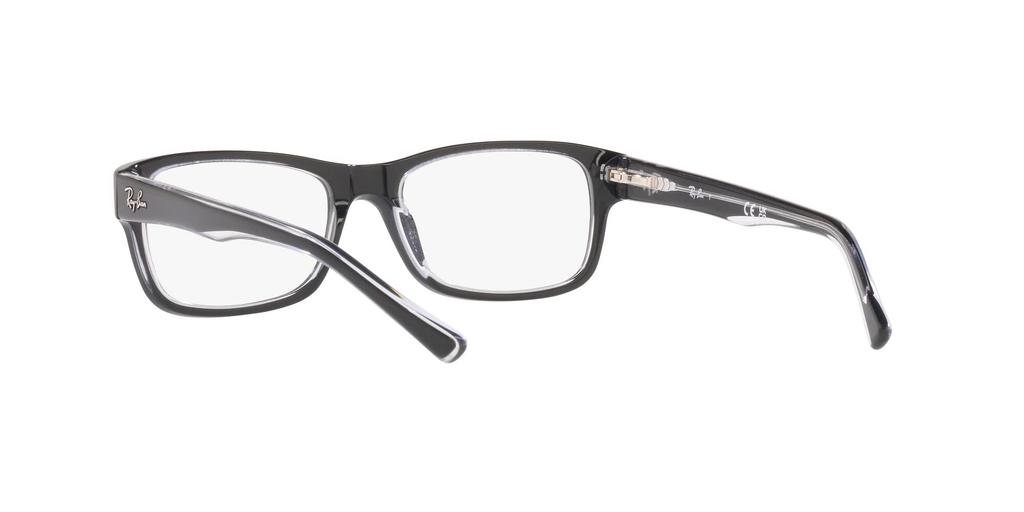 Prescription Eyewear Frames RX5268 2034 BLACK ON TRANSPARENT 52 [Ray-Ban]