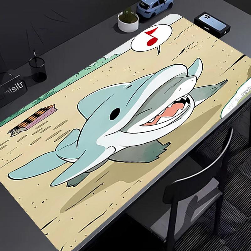 Jeff the Land Shark Mouse Pad - Non-Slip Rubber Base, Smooth Surface for Work,Gaming,Office,And Home Use, Desk Mouse Pad