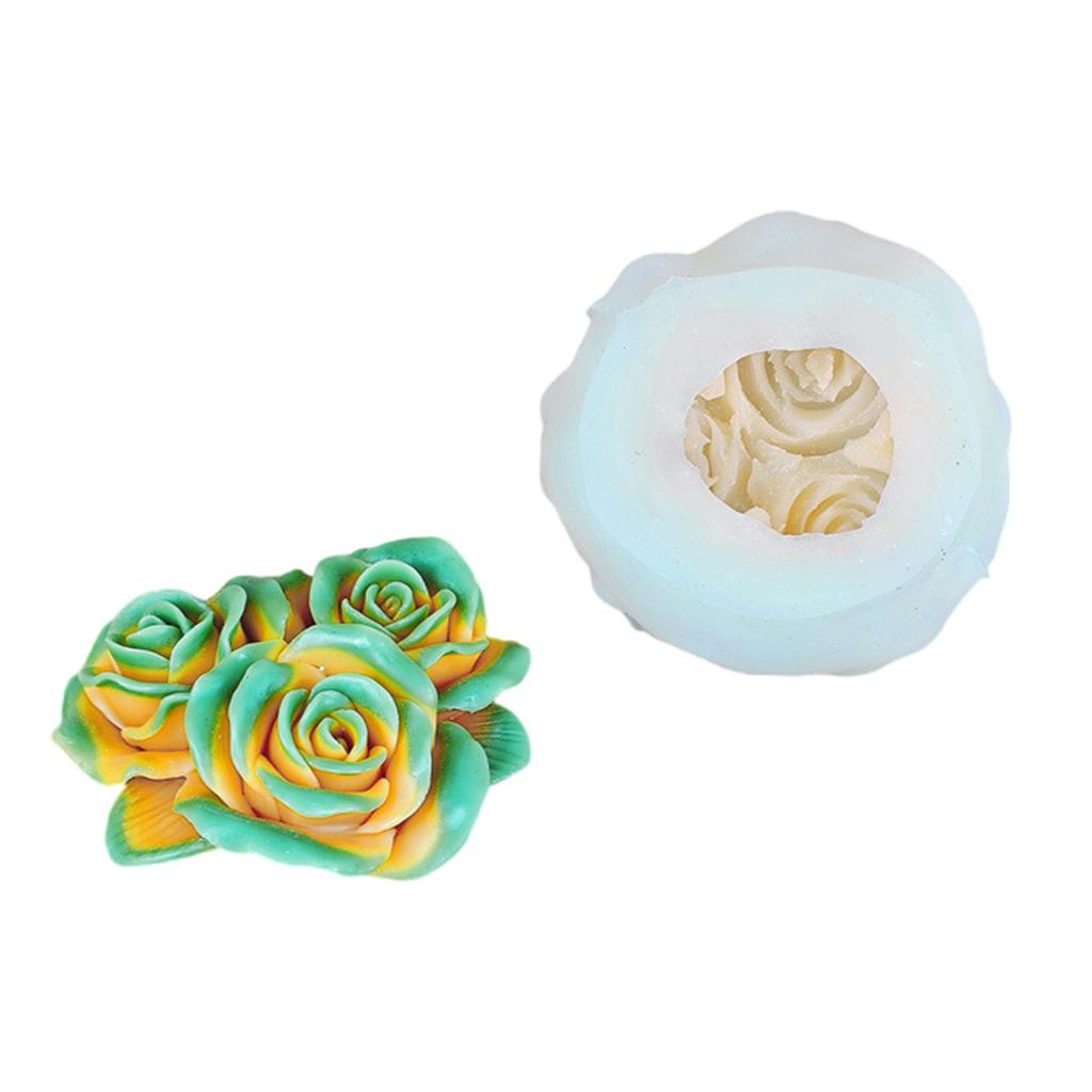 Элегантные силиконовые формы для мыла в виде роз, 3D формы для изготовления свечей в форме цветка, силиконовый текстурный инструмент для рукоделия, материалы для ручной работы
