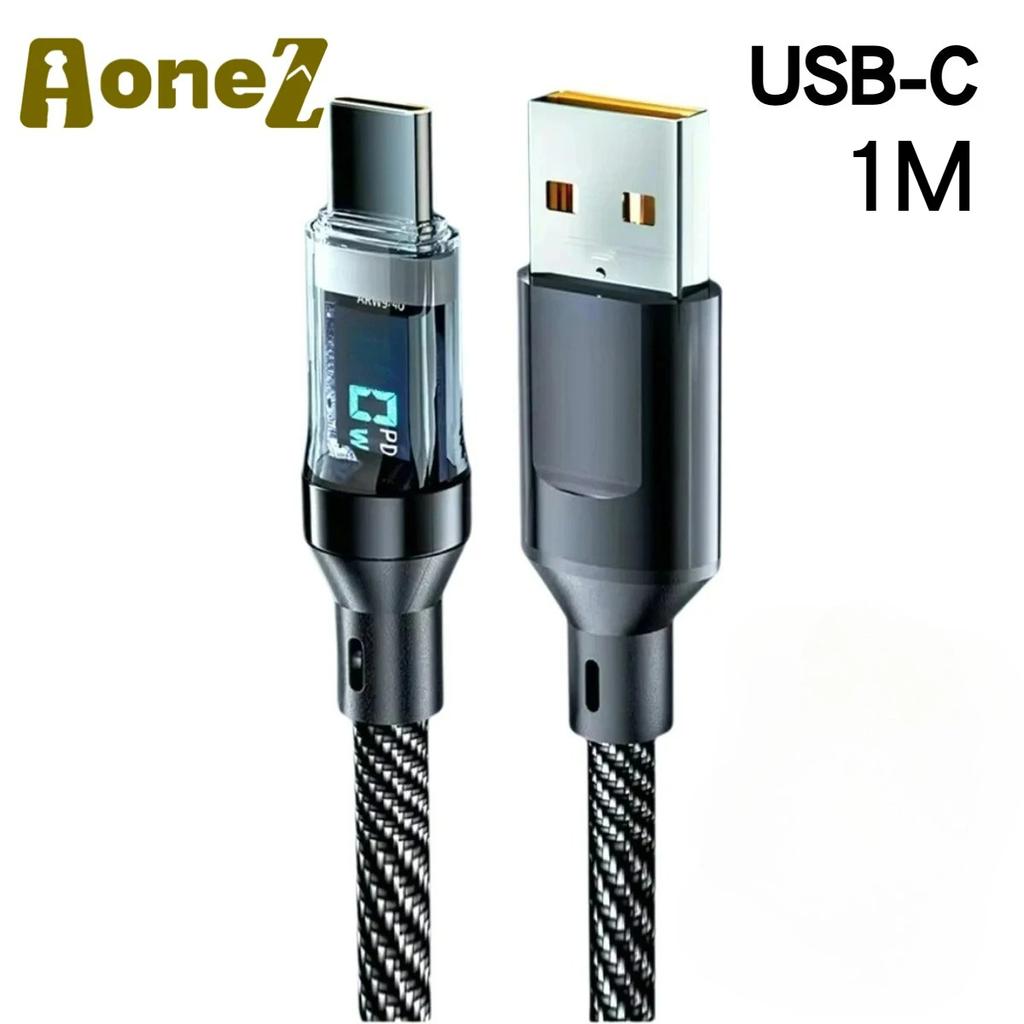 Кабель Vivo FlashCharge 120 Вт Макс. Быстрая зарядка USB C на C со светодиодным дисплеем для серии X, а также iPhone 15, MacBook, телефонов Huawei, OPPO