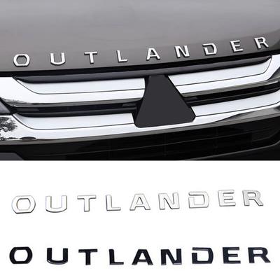 Подходит для Outlander, оригинальный ABS хромированный автомобиль, 3D буквы, капот, эмблема, логотип, автомобильные наклейки, Стайлинг, автомобильные наклейки, аксессуары