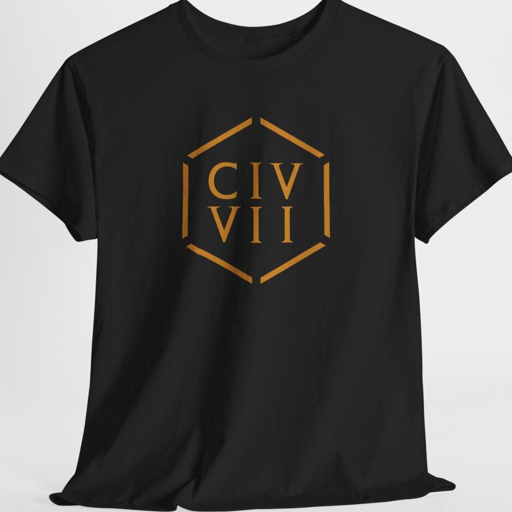 Civilization Civ 7 VII Игровая Футболка История Культура Историческая Стратегия Футболка Унисекс Футболка