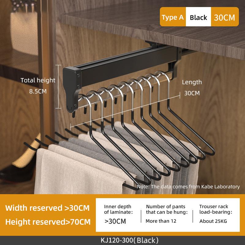Top Mount Wardrobe Hanger Pulling Out Hangers Extendable Clothes Rail Adjustable Wardrobe Telescopic Rail Rack Trouser Organiser