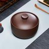 Чайница из исинской глины ручной работы цилиндрической формы