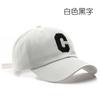 Fashion trendy retro big C letter embroidered cap outdoor women's sun protection visor men's casual baseball cap