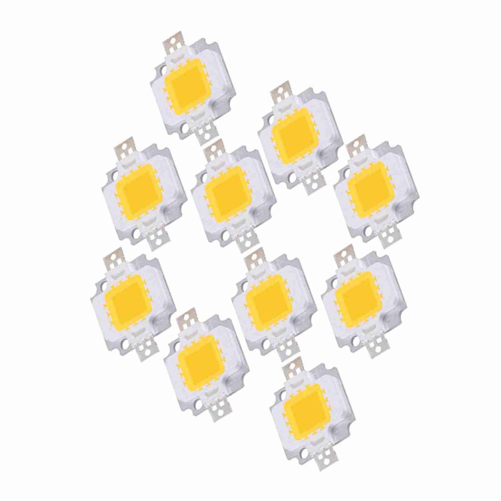 10 шт. 10 Вт Светодиодный чип SMD COB 9-10 В Для лампы Прожектор Светодиодные бусины Лампочка Высокая Белый