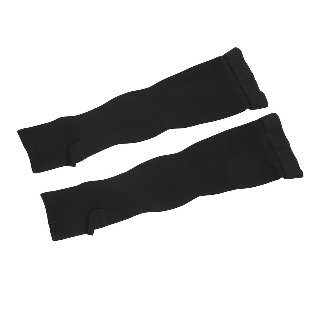 Компрессионные носки с открытым носком, класс II, черные, от 23 до 32 мм рт. ст., легкие, удобные, эластичные, с поддержкой