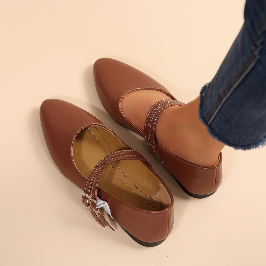 2025 New Women Flats Shoes High Quality Slip-on Daily Dress Shoes Woman Pointed Toe Comfortable Elegant Loafers Shoes Ladies