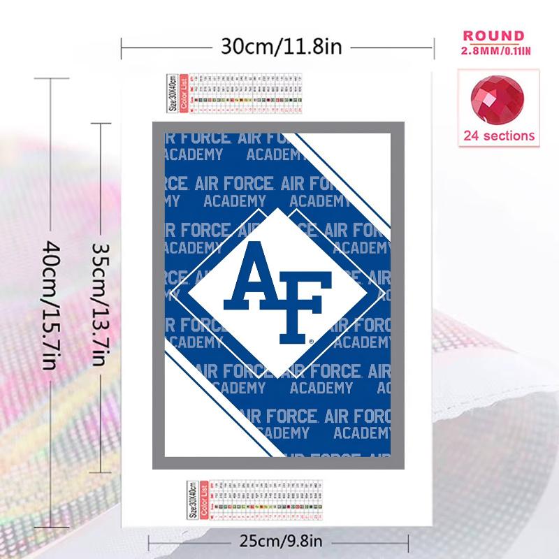 Air Force Falcons 100% Round Full Drill 5D DIY Diamond Painting Embroidery Cross Stitch Rhinestone Décor