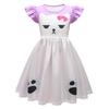 Детское платье для девочек POP Super Star с принтом мишки Миры, с оборками, без рукавов, принцессы