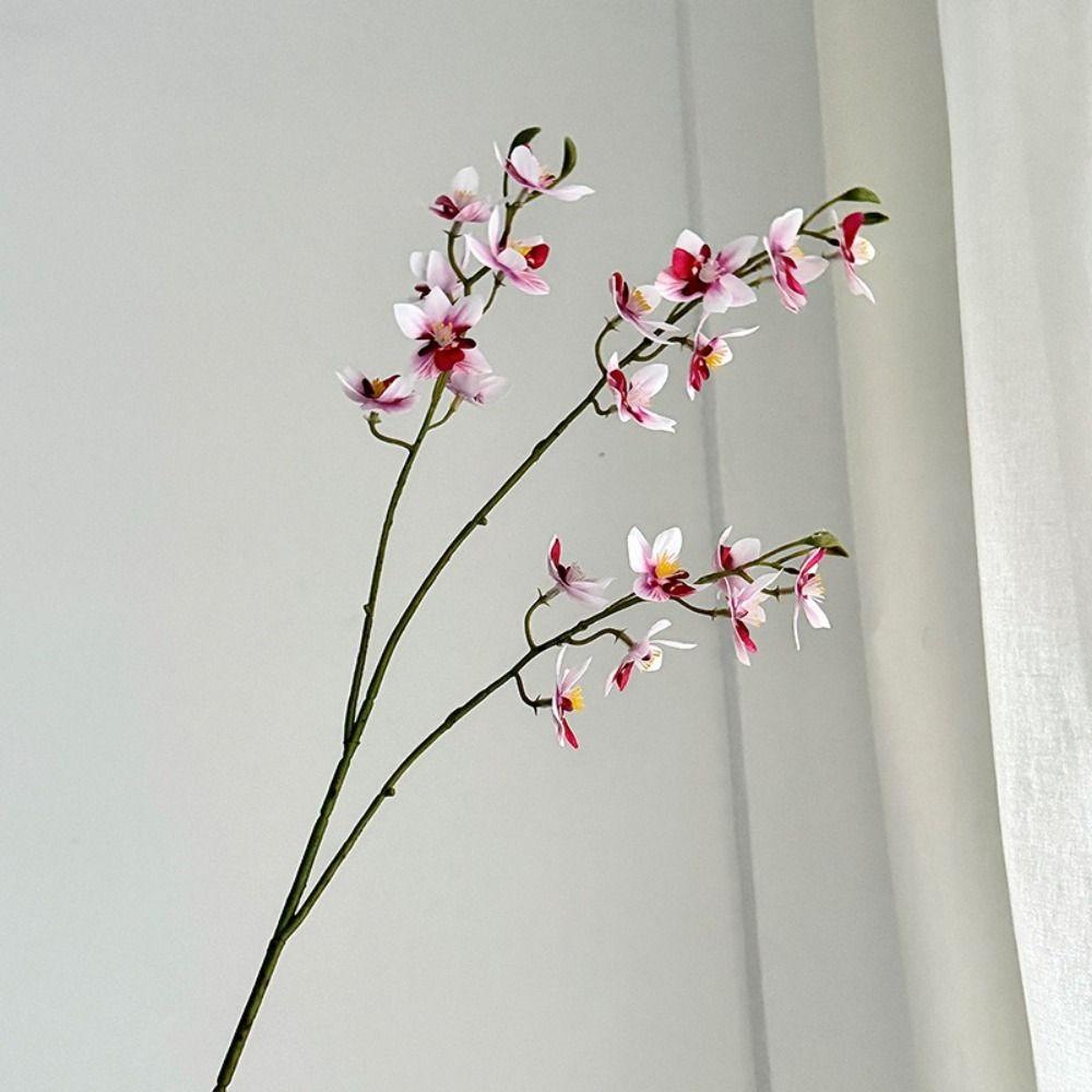 75CM Magnolia Artificial Flowers Multicolor Long Branch Flowers Elegant Fake Orchids Home Display
