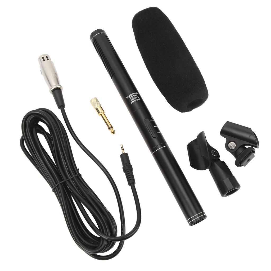 XLR Shotgun Condenser Microphone Professional Cardioid Mini Shotgun Condenser Mic Television News