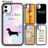 Krajews Dachshund Dog Ballon Soft Phone Case Cover For iPhone 14 5 6s 7 8 Plus XR XS 11 12 13 Pro Max Samsung S21 S22ultra Plus