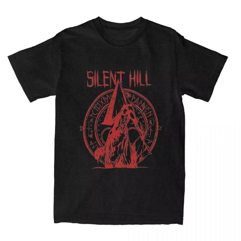 Смешная Пирамидоголовый The Order Silent Hill Печатная Футболка Мужская Женская Хлопковая Футболка Классическая Оверсайз Мужская Одежда