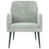 351404 vidaXL Fauteuil Gris clair 62x79x79 cm Velours