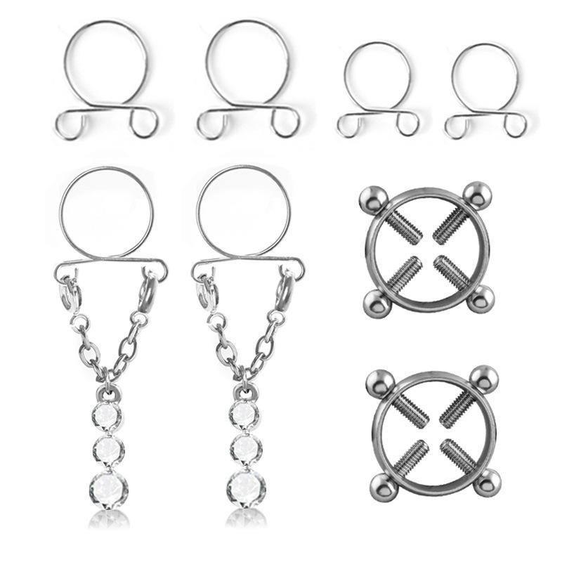 Ювелирные изделия Pooth, набор безвинтовых молочных колец с каплями воды и комбинацией