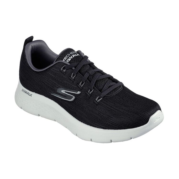 Skechers Go Walk Flex Круглый носок Шнуровка Амортизирующие Прочные Дышащие Легкие Низкие Повседневная обувь Мужские кроссовки Черный 216481-BKGY