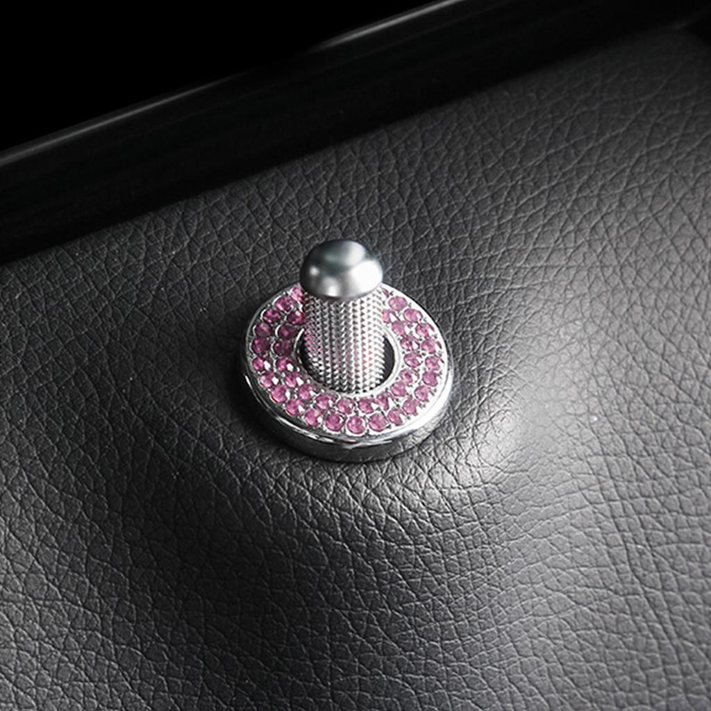 4 Pack Bling Car Inner Door Lock Covers Trim Pull Rod Bolt Stickers Car Interior Bling Rhinestone Decals for C200L