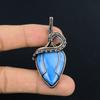 Owyhee Opal Pendant, 999 Copper Wire Wrapped Jewelry, Gemstone Pendant, Gift For Her Handmade Dainty Jewelry