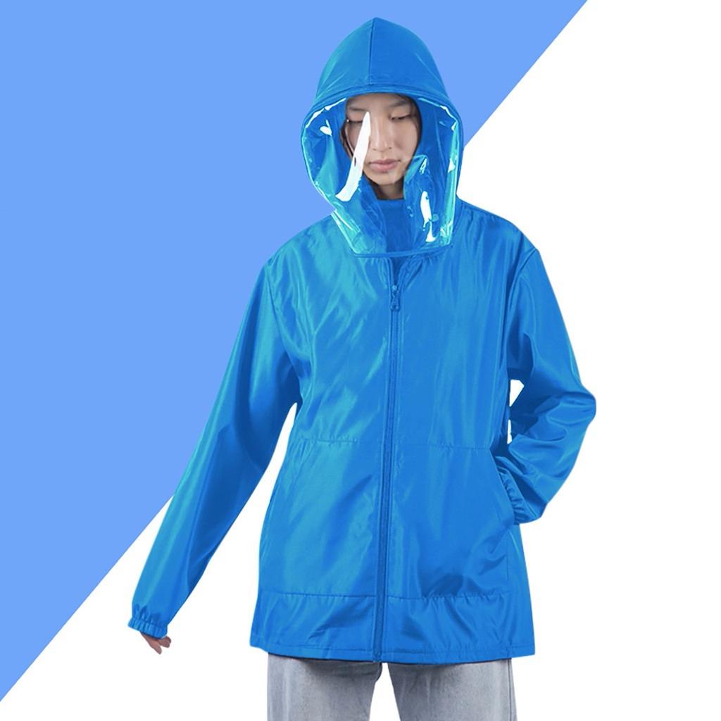 Men Women Hooded Isolation Protective Clothing Droplet Color Coat Raincoat