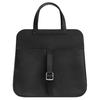 HERMES Halzan Leather Handbag Mini Women's Black H069523CK89