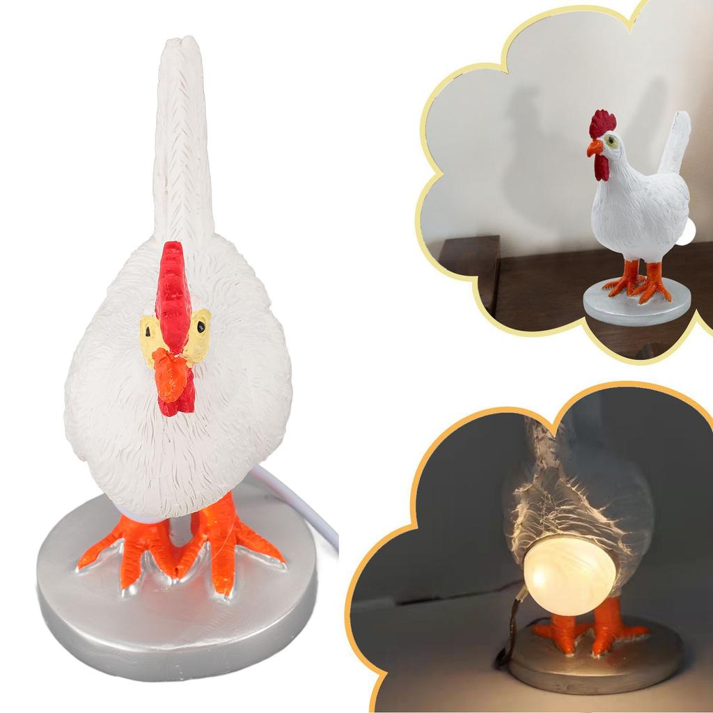 Настольный светильник в форме куриного яйца 3D, откладывает светящееся яйцо, реалистичный смоляной ночник в форме куриного яйца с USB W