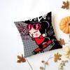 Kawaii PPucca Anime Cushion Cover Iceland Washable Linen Soft  for Daily Sofa Bed Home Room Decor