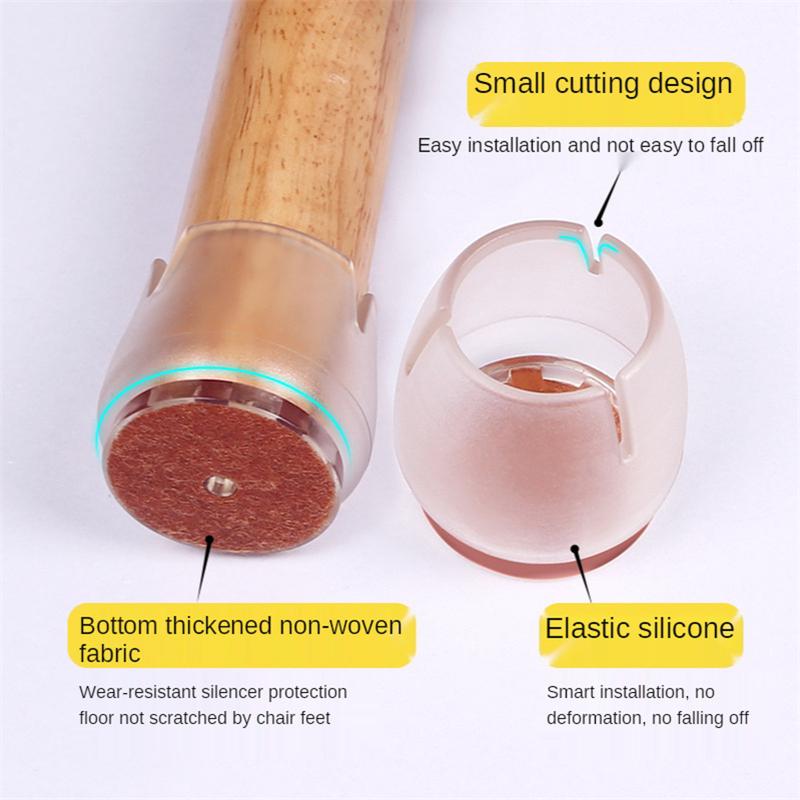 24pcs Non-slip Silicone Chair Plugs, Table Foot Pads for 12-16mm Round Floor Protectors, Furniture Cover,