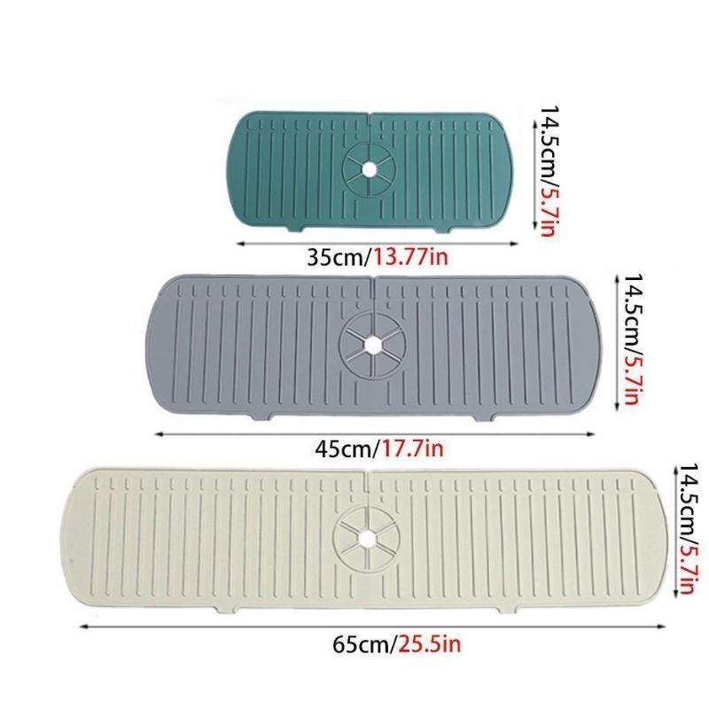 Силиконовый коврик для крана, рябь для воды, кухонный кран, коврик для сбора воды, большой коврик для раковины, защита от брызг, защита для столешницы, ванная комната