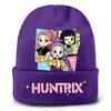 Kids Boys Girls Kpop Derpy Printed Knitted Hat Thread Velvet Cap Autumn Winter Warm Knitted Hat
