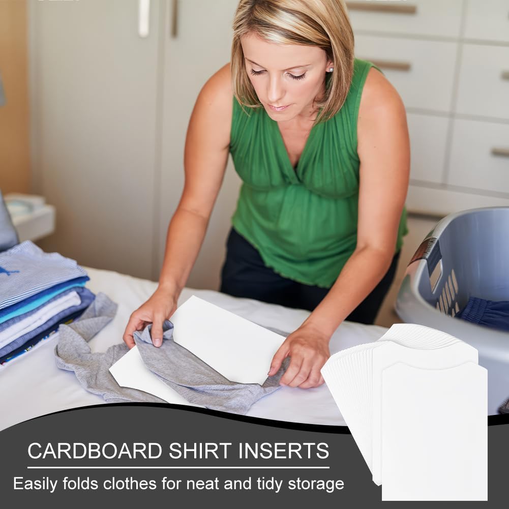 BENECREAT 20 шт. Белые картонные вставки для рубашек, 13,4x10,2 дюйма, Складная подкладка-сгиб для DIY упаковочных вставок, Организация одежды, 0,5 мм толщиной