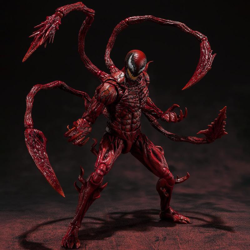 Карнаж SHF Marvel Веном Да будет Карнаж Версия из Фильма Артикулированная Фигурка Действия Модель Игрушка Коллекционная Фигурка для Дисплея Игрушка